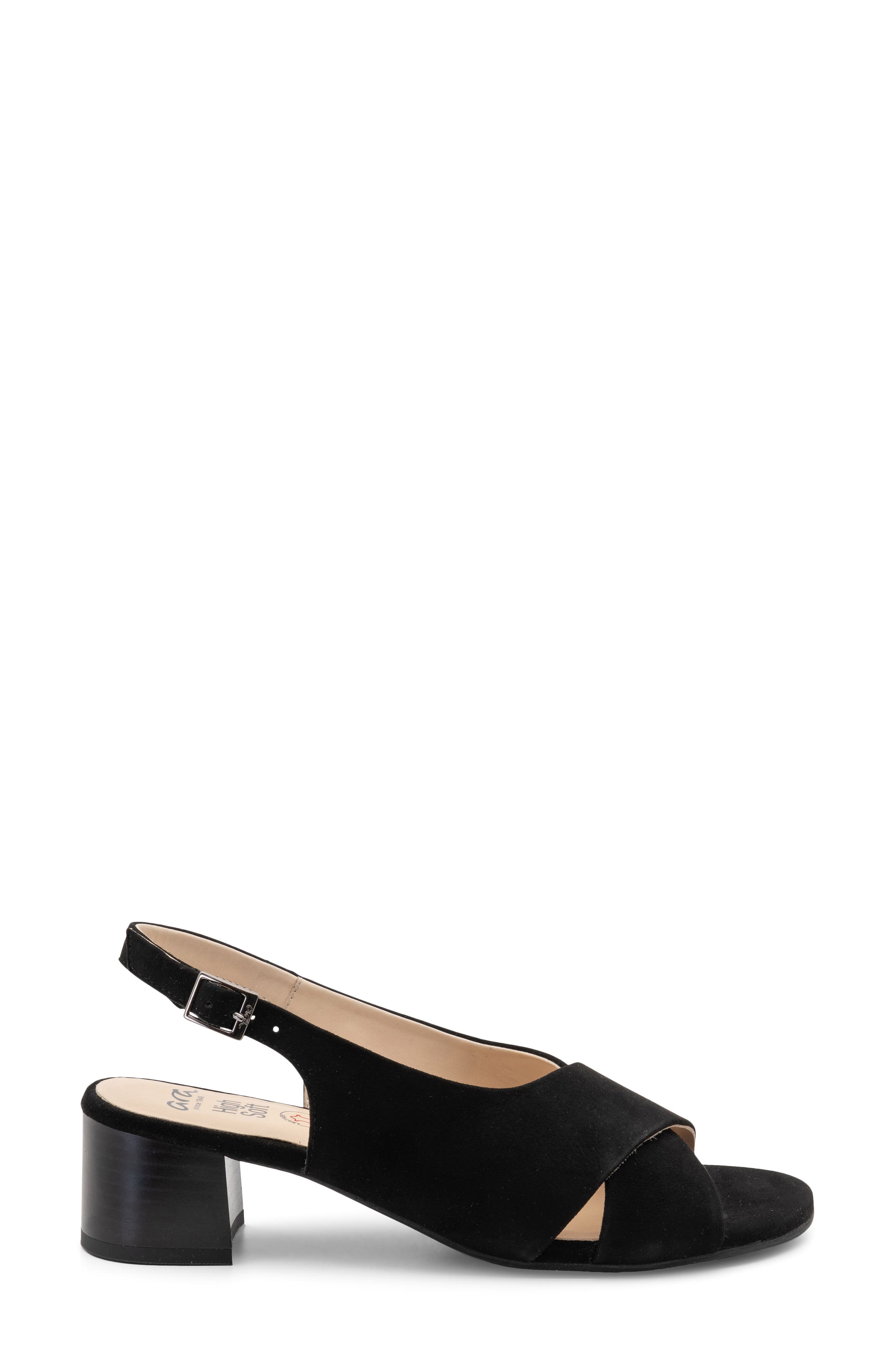 ara Petunia Slingback Sandal, Alternate, color, Black Suede