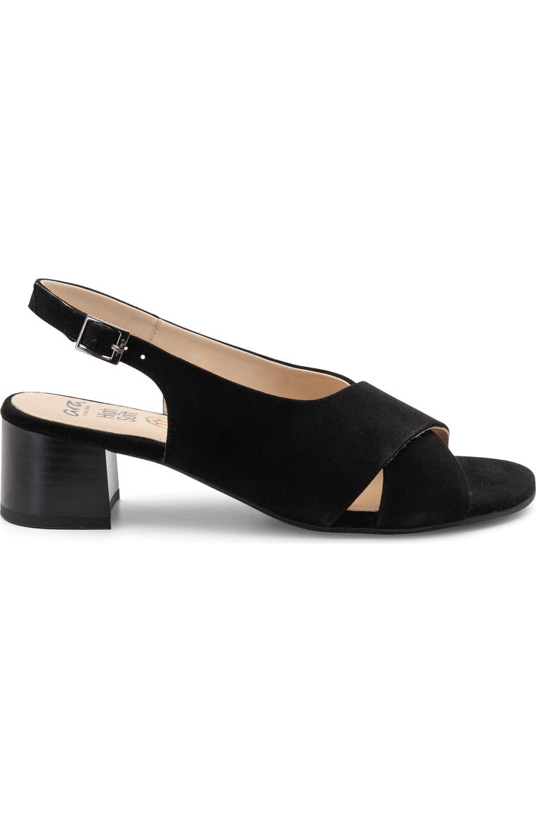 ara Petunia Slingback Sandal, Alternate, color, Black Suede
