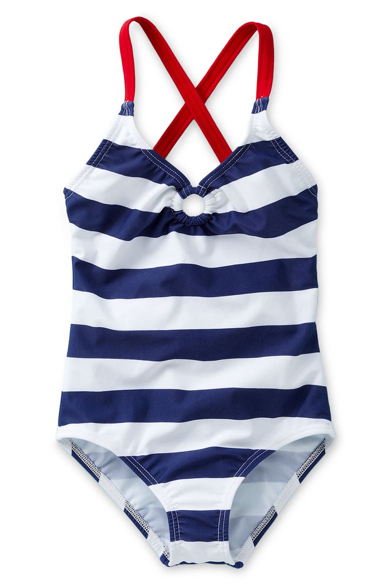 'Fun' Swimsuit, Main, color, FRENCH BLUE/ WHITE