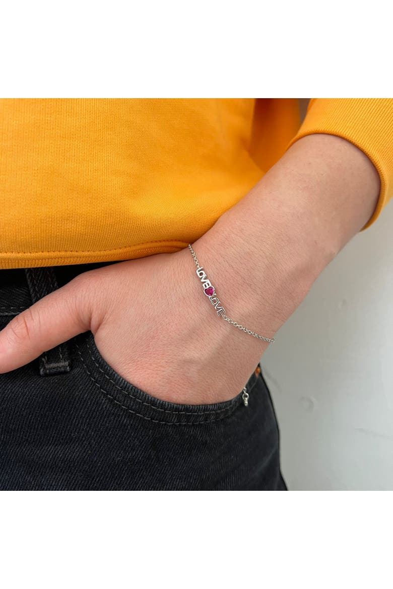Heart Love Bracelet, Alternate, color, Silver