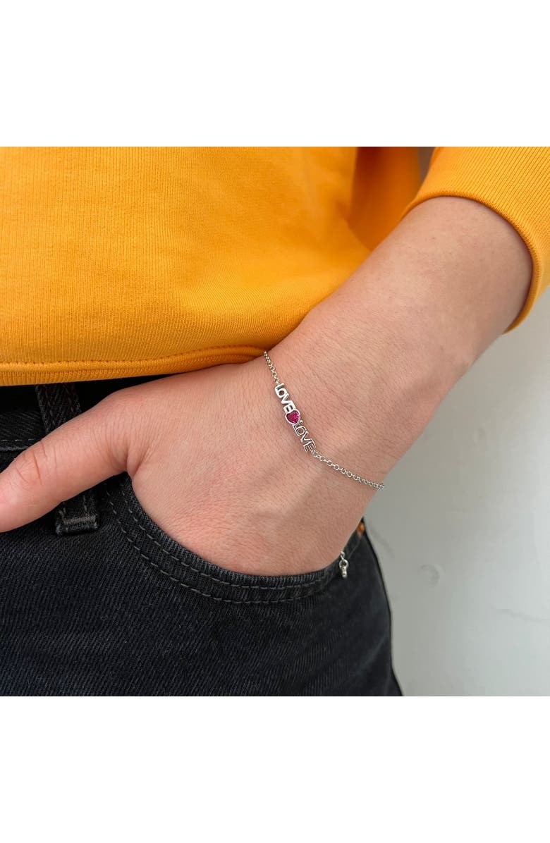 Donatello Gian Heart Love Bracelet, Alternate, color, Silver