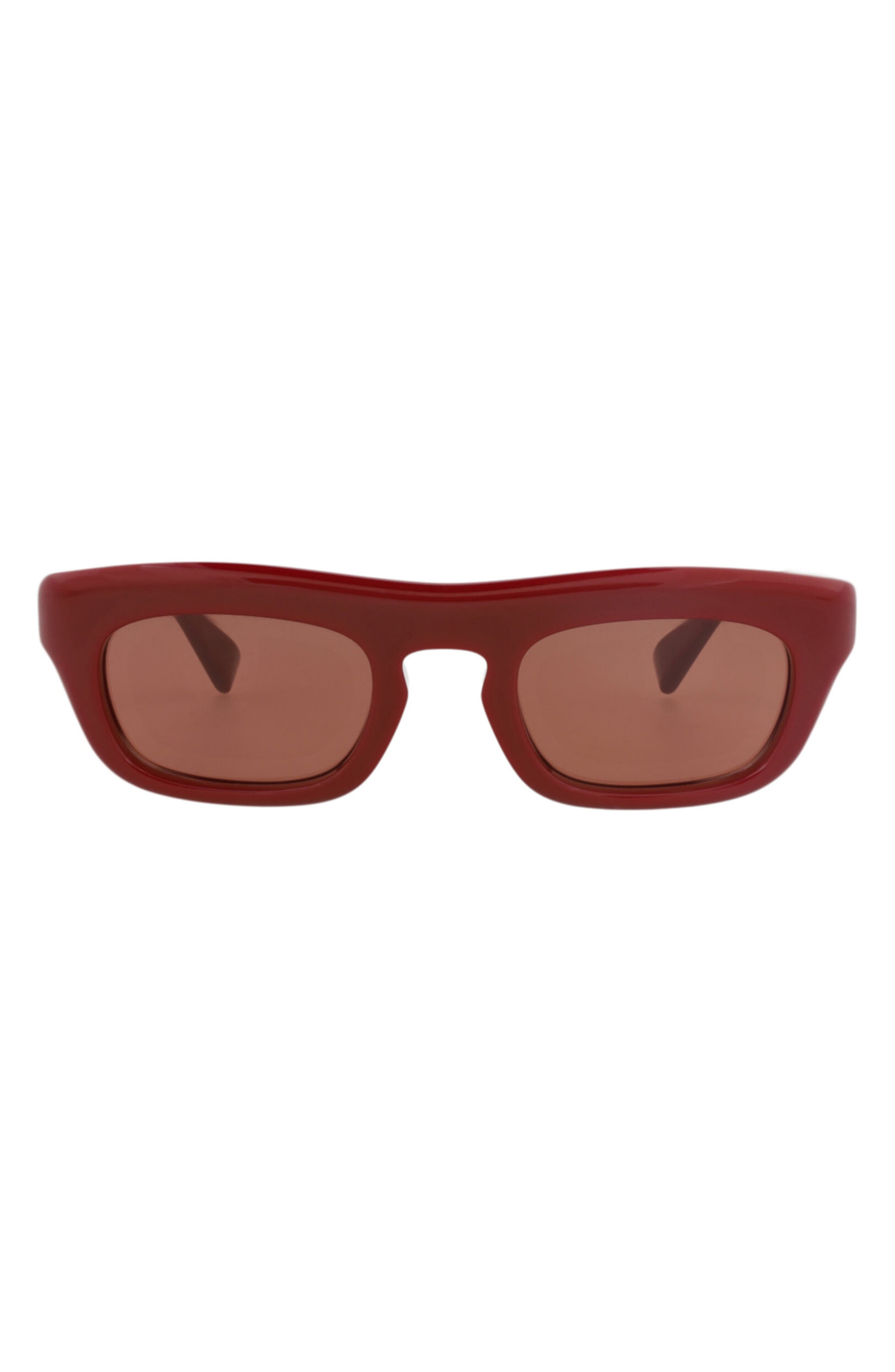 Gucci 50mm Rectangle Sunglasses In Burgundy Burgundy Brown
