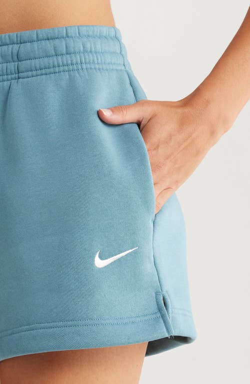 Nike Sportswear Phoenix Fleece Mid-rise 4-inch Shorts In Blue