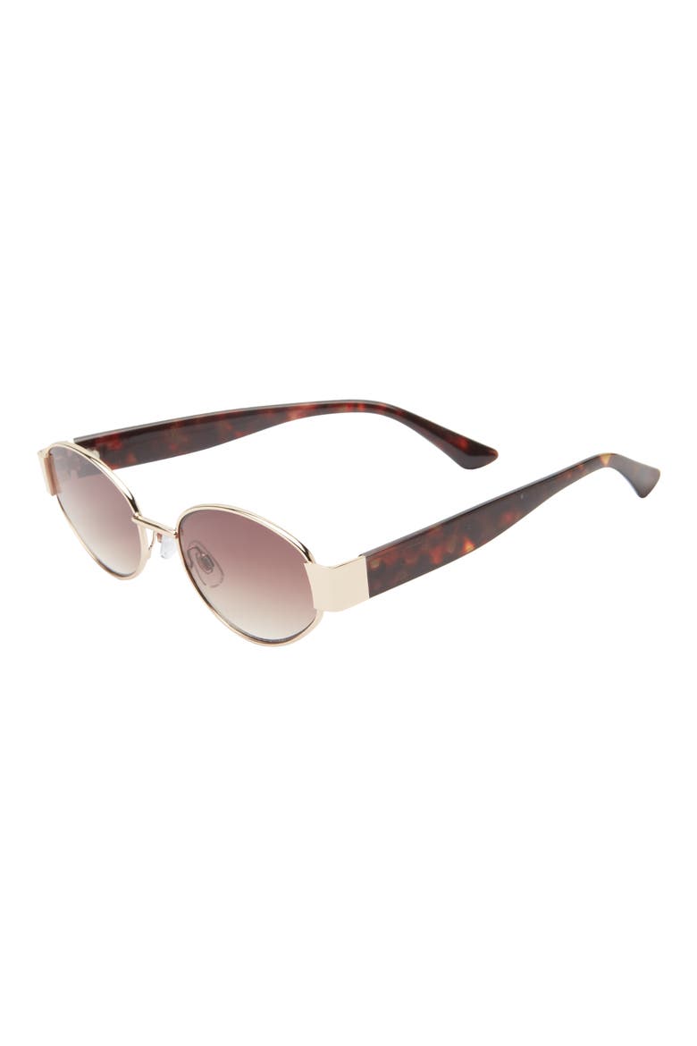 Gradient Oval Sunglasses, Alternate, color, GOLD TORT