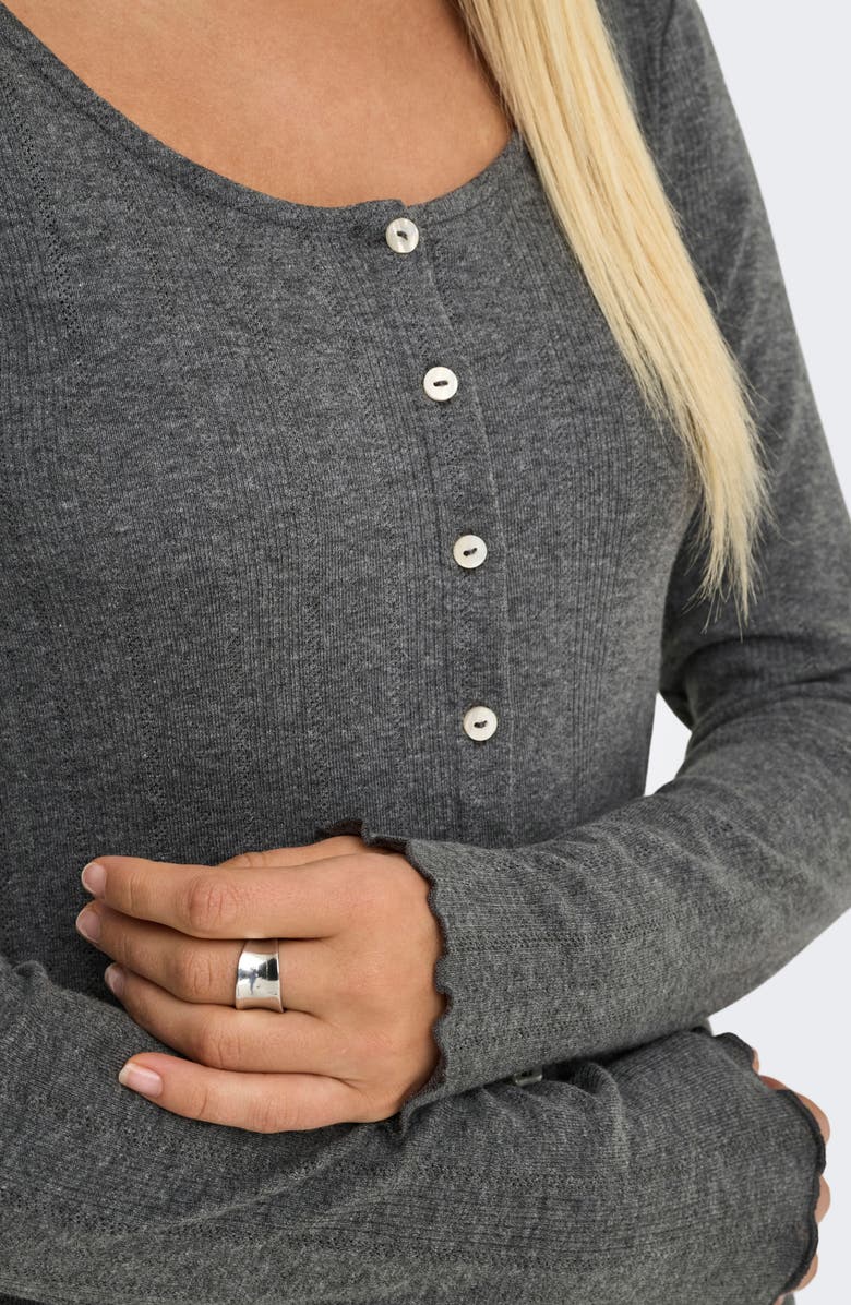 Only Tenna Long Sleeve Cardigan, Alternate, color, Dark Grey Melange