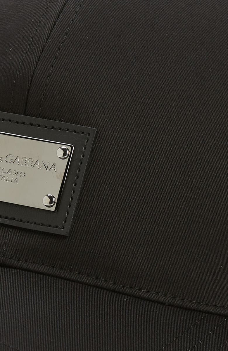 Dolce&Gabbana Logo Plate Baseball Cap, Alternate, color, Black