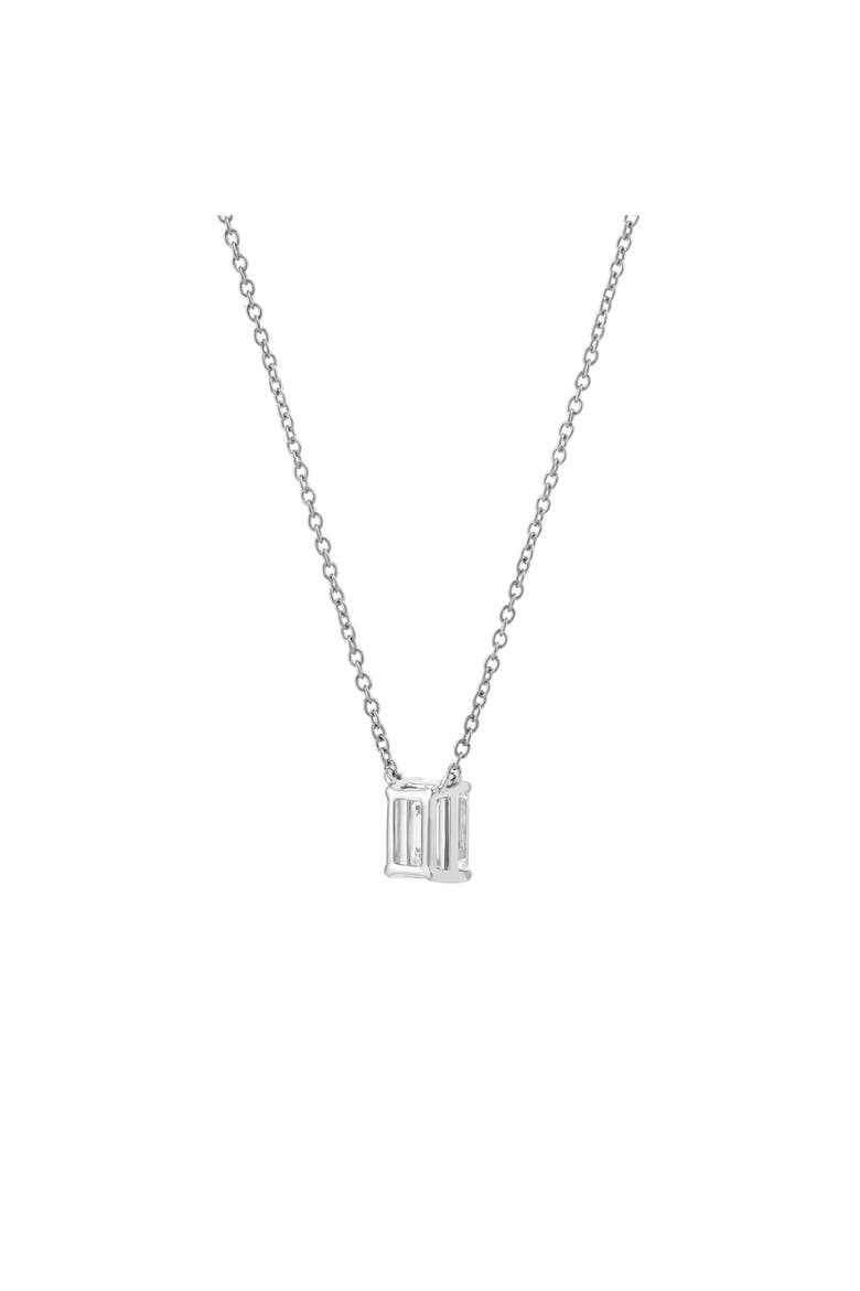 Emerald Elegance 14K Gold Lab Grown Diamond Necklace - 1 ct, Alternate, color, 14K White Gold