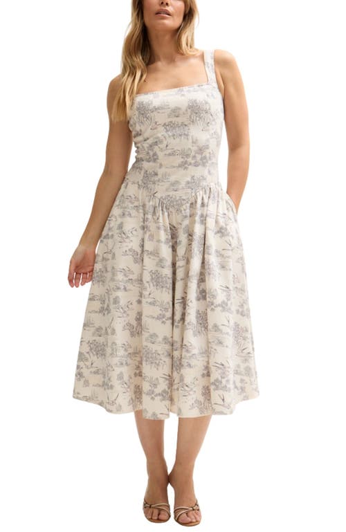 Lily And Lionel Hayley Corset Inspired Midi Dress In Brown