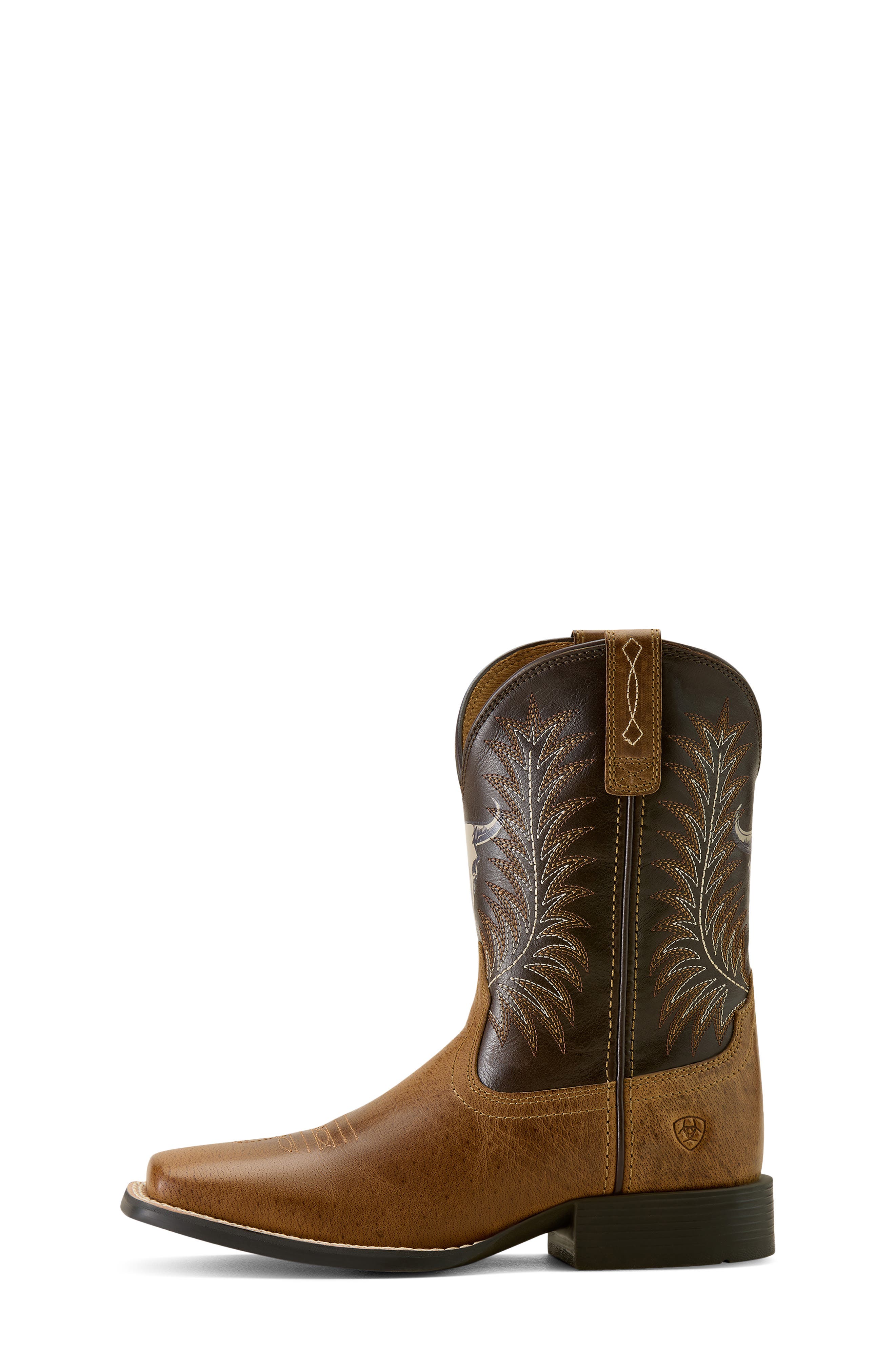 Ariat Kids' Stampede Wide Square Toe Western Boot, Alternate, color, 