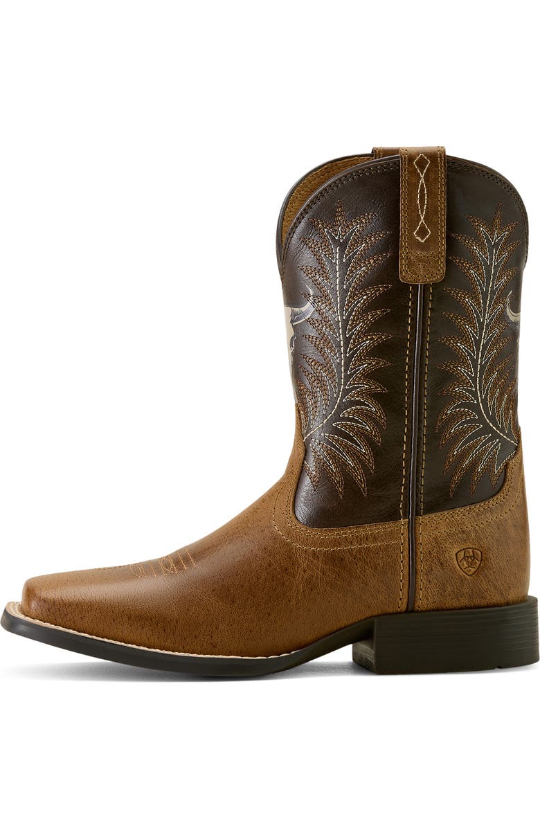 Ariat Kids' Stampede Wide Square Toe Western Boot, Alternate, color,