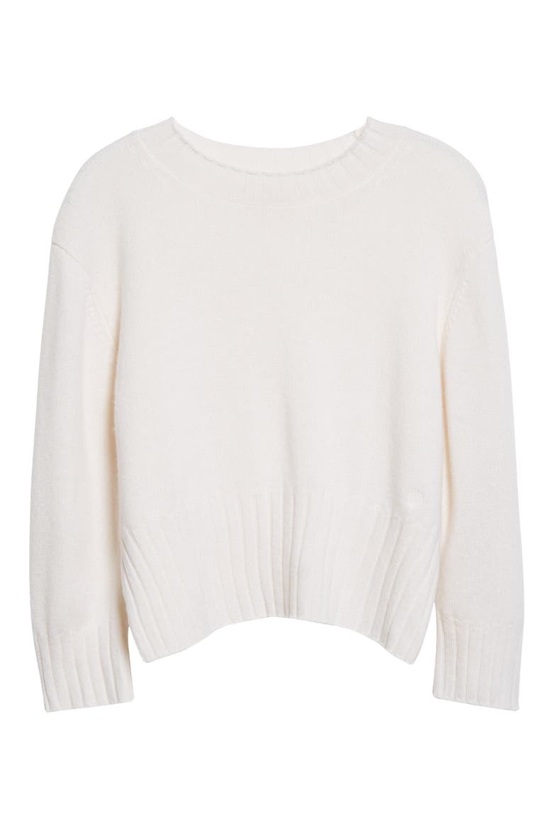 Mora Three-Quarter Sleeve Cashmere Sweater, Alternate, color, IVORY