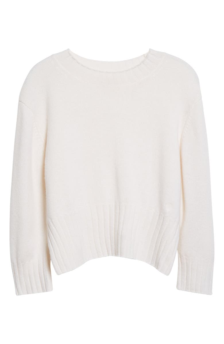 LOULOU DE SAISON Mora Three-Quarter Sleeve Cashmere Sweater, Alternate, color, Ivory