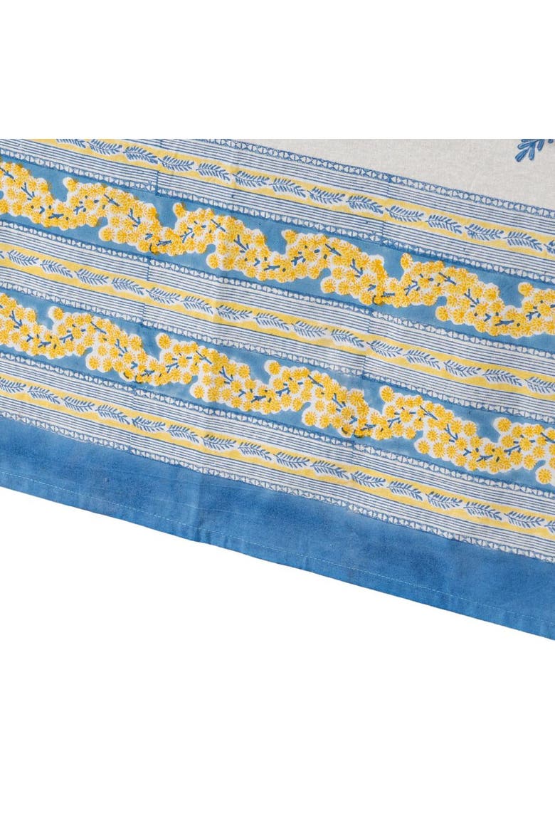 Mimosa Tablecloth, Alternate, color, Blue, Yellow 59" x 59"