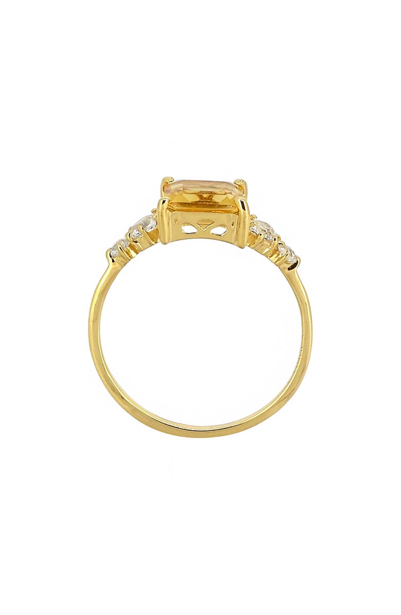 YS GEMS Citrine & White Topaz Ring, Alternate, color, Yellow Gold