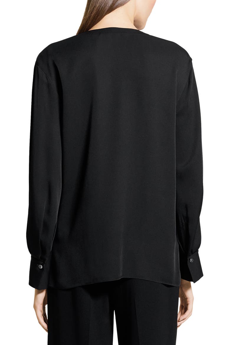 Woven Silk Shirt, Alternate, color, BLACK