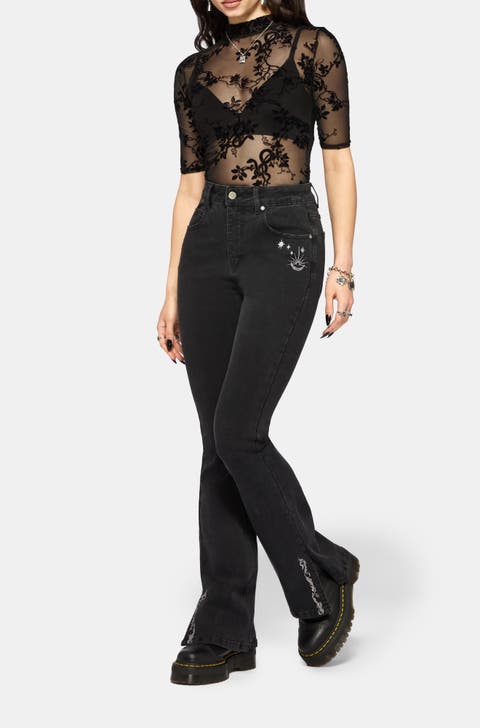 Reina Celestial Denim Kick Flare Jean