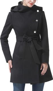 Kimi & Kai Women's Andie Wool Blend Hooded Coat
