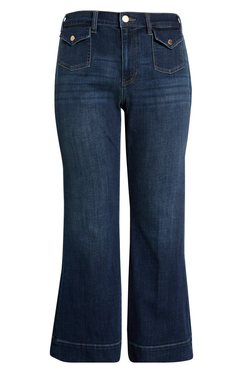 Liverpool Hannah Mini Patch Pocket Flare Jeans, Alternate, color, Moon Light