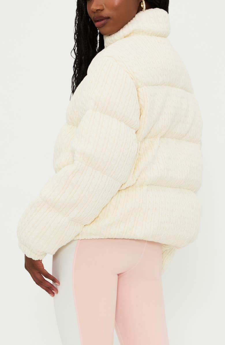 Beach Riot Jojo Puffer Jacket, Alternate, color, Snow Cap Cable