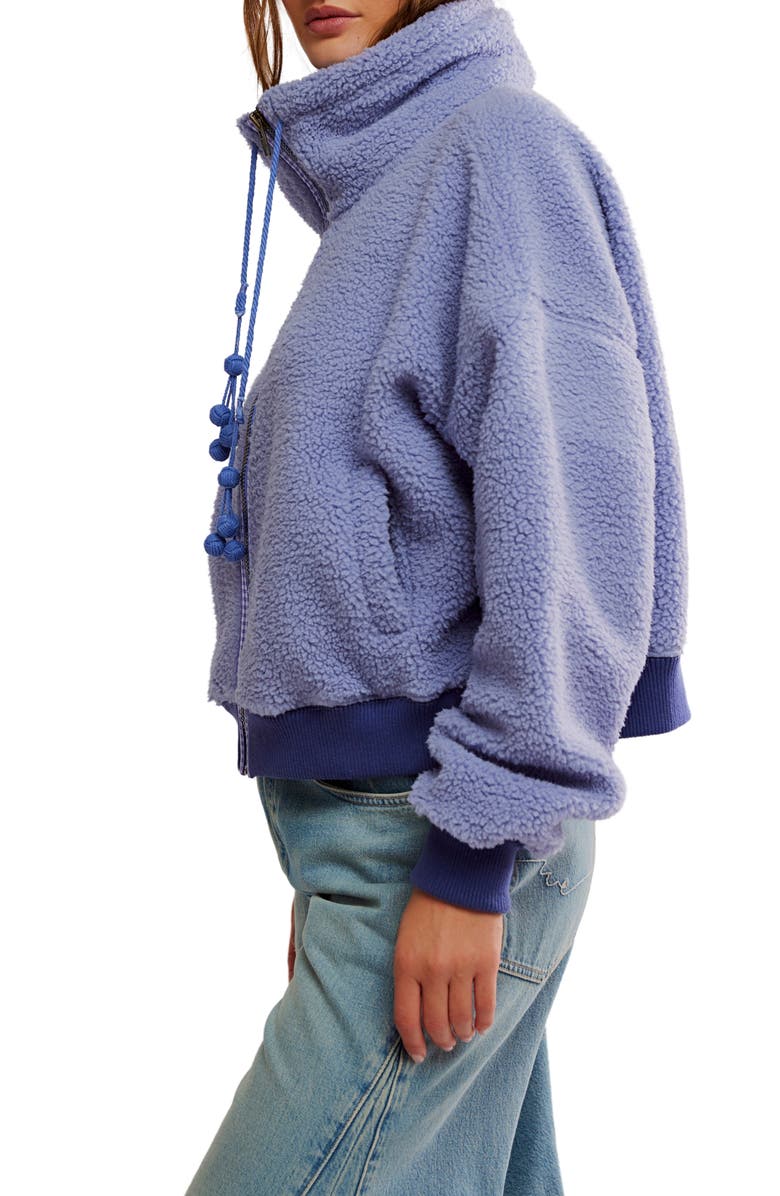 Free People Alpine High Pile Fleece Sweater, Alternate, color, Peri