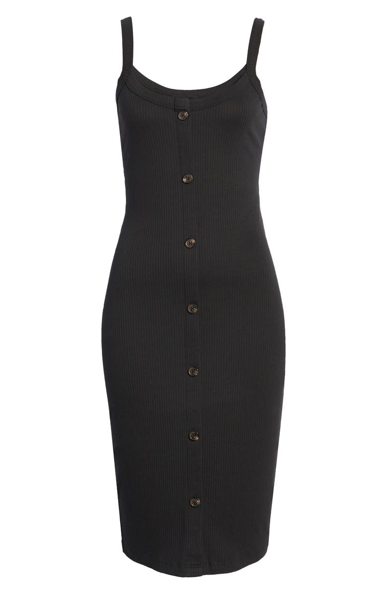 AWARE by VERO MODA Helsinki Button Detail Ribbed Dress, Alternate, color,