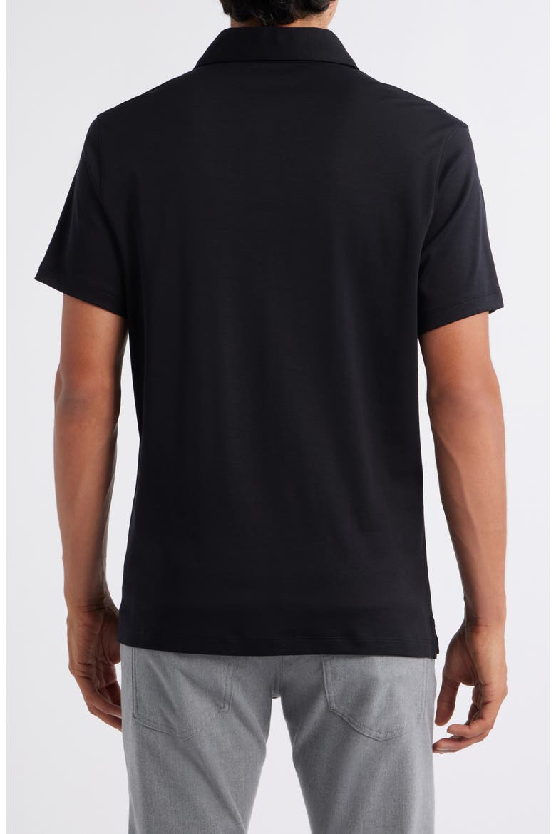 Georgia Solid Pima Cotton Polo, Alternate, color, BLACK