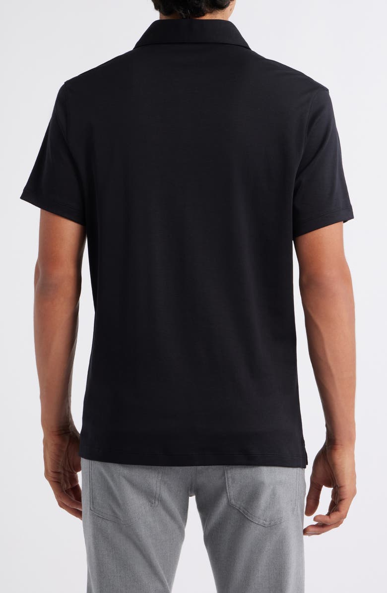 Robert Barakett Georgia Solid Pima Cotton Polo, Alternate, color, Black