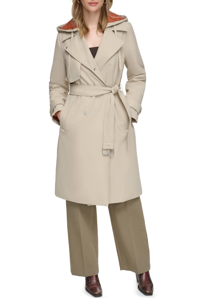 Water Resistant Belted Trench Coat, Main, color, ANTLER