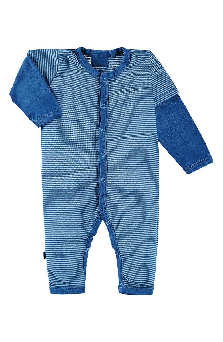 PAIGELAUREN Stripe Cotton & Modal Romper, Main, color, 