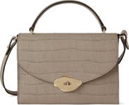 Mulberry Lana Croc Embossed Leather Top Handle Bag