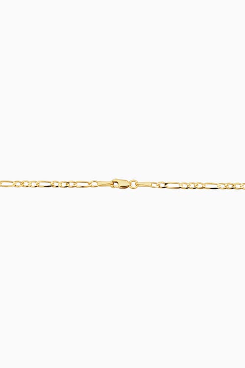 Oradina 10k Gold Florentine Figaro Petite Bracelet In Yellow Gold