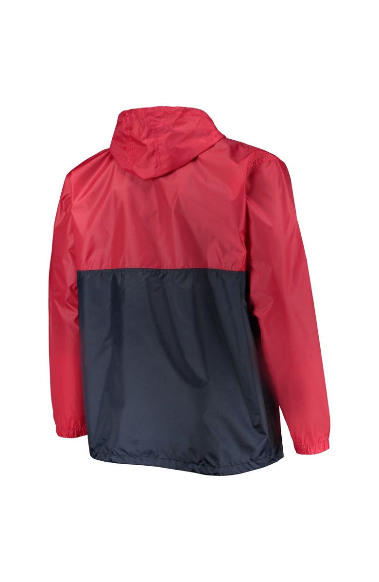 PROFILE Men's Red Washington Capitals Big & Tall Anorak Half-Zip Pullover Hoodie, Alternate, color, Red