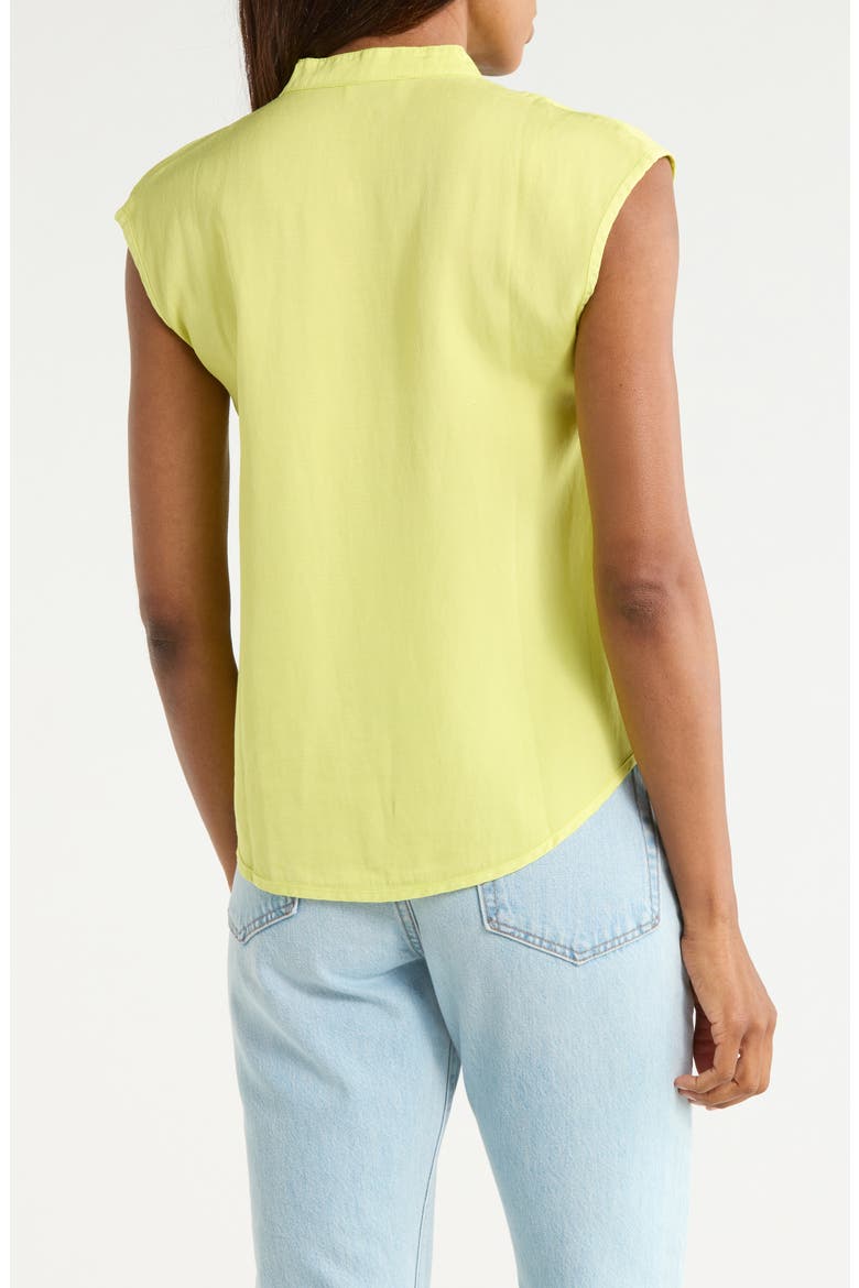 Athea Sleeveless Button-Up Top, Alternate, color, CITRON VERT