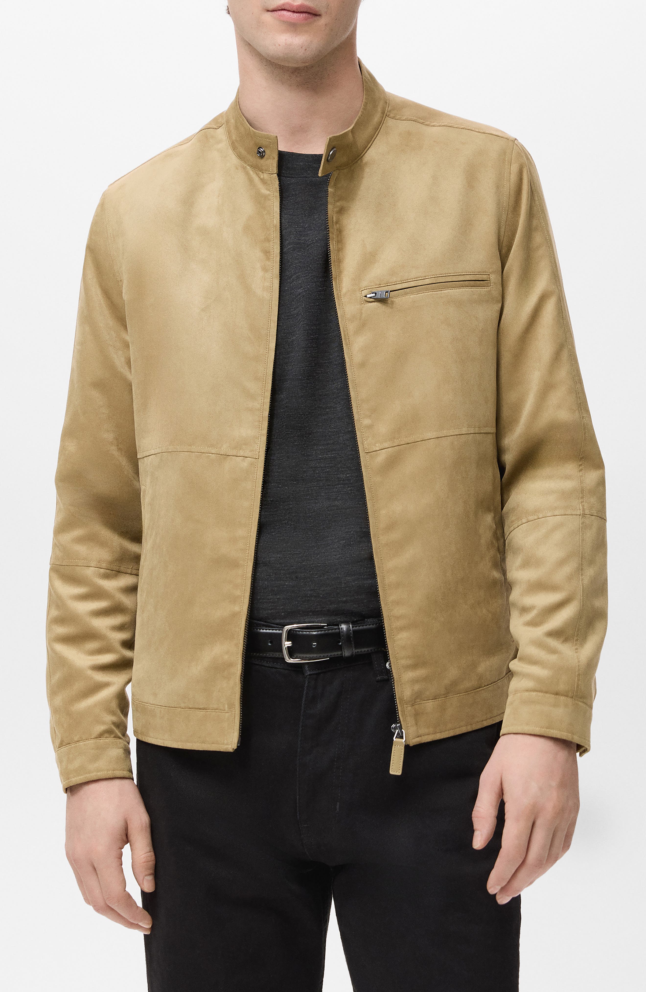 Faux Suede Biker Jacket - image 3