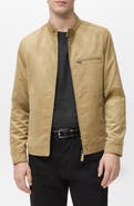 MANGO Faux Suede Biker Jacket