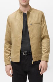 MANGO Faux Suede Biker Jacket