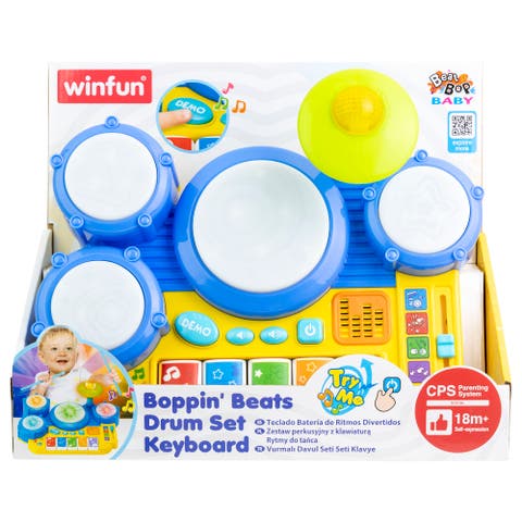 Boppin Beats Drum Set Keyboard Musical Toy