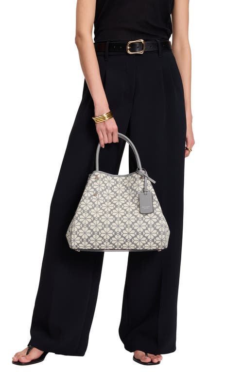 Kate Spade New York Spade Flower Jacquard Tote In Grey Multi.