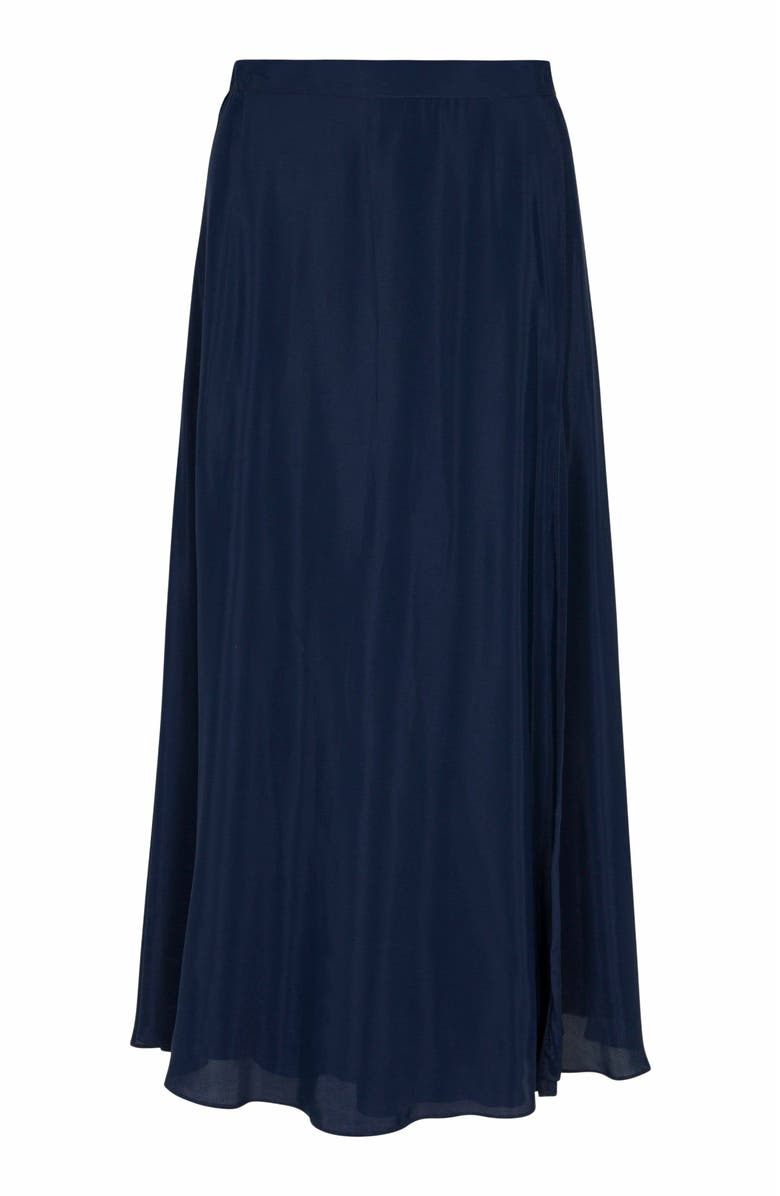 Rebecca Taylor Irie Silky Skirt, Alternate, color, Navy