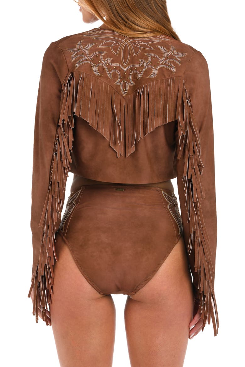 Adeline Bolero Crop Cover-Up Jacket, Alternate, color, BRONZE