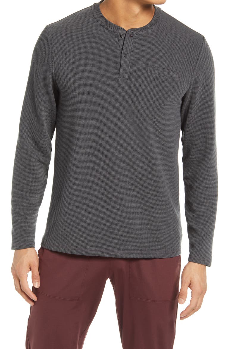 Thermal Performance Henley, Main, color, BLACK
