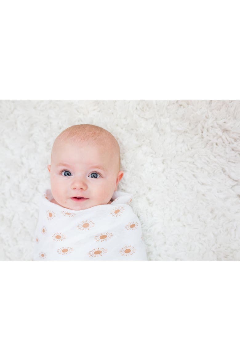 Cotton Muslin Swaddle, Alternate, color, Suns