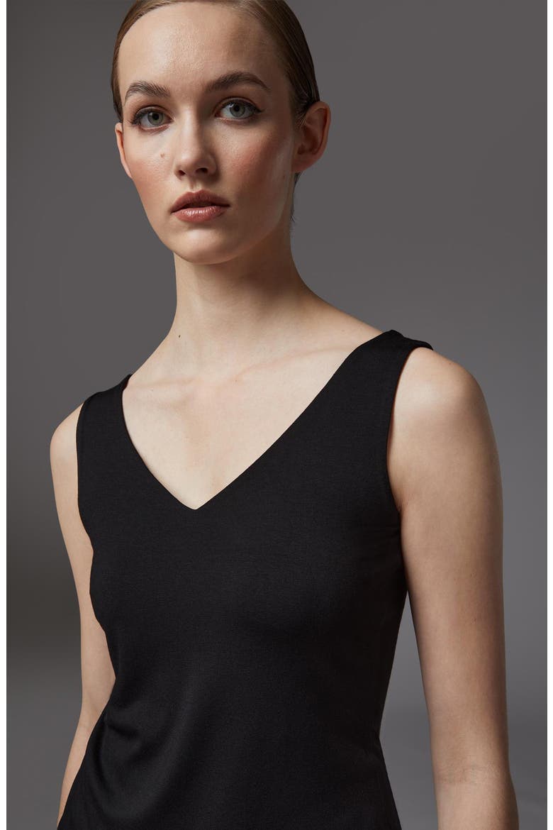 Athena V-Neck Tank Top, Alternate, color, BLACK