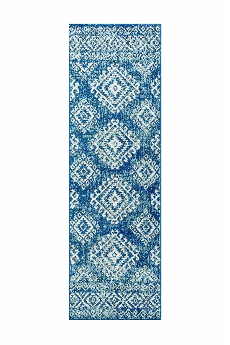 Moroccan HYPE Boho Vintage  Area Rug, Alternate, color, Blue/White