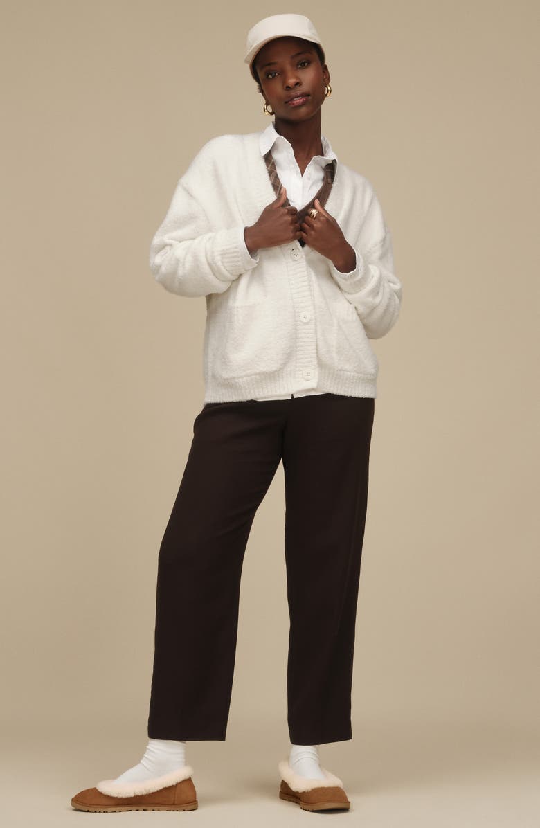 UGG<sup>®</sup> Zora Genuine Shearling Trim Ballet Flat, Alternate, color, Chestnut