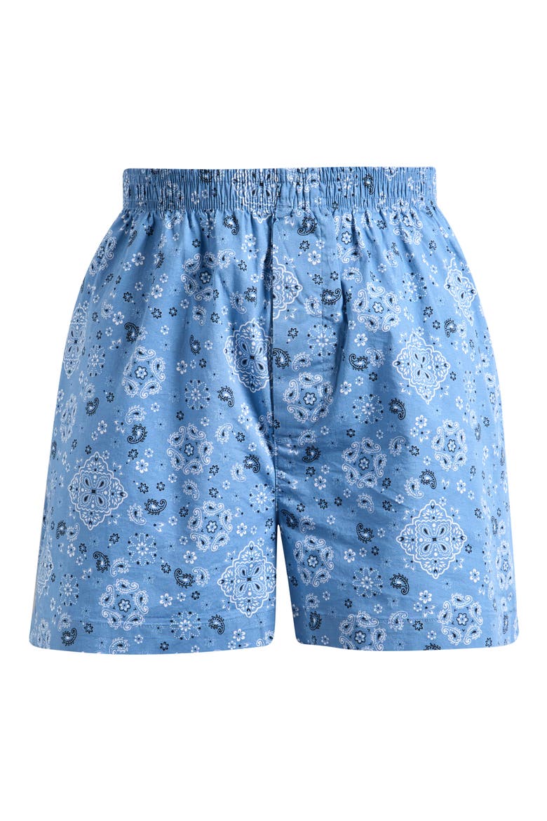Stretch Cotton Pajama Boxers, Main, color, ARCTIC BANDANA