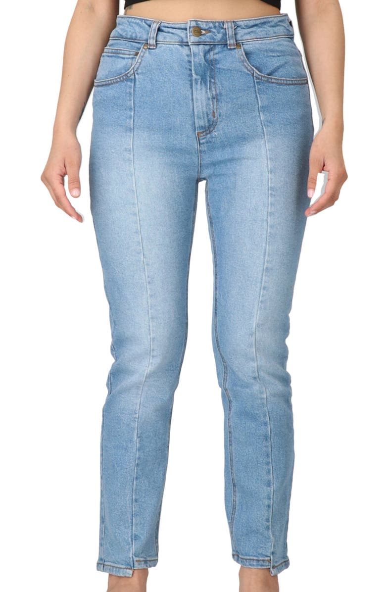 Cavalli Class Seam Split Hem Jeans, Main, color, 