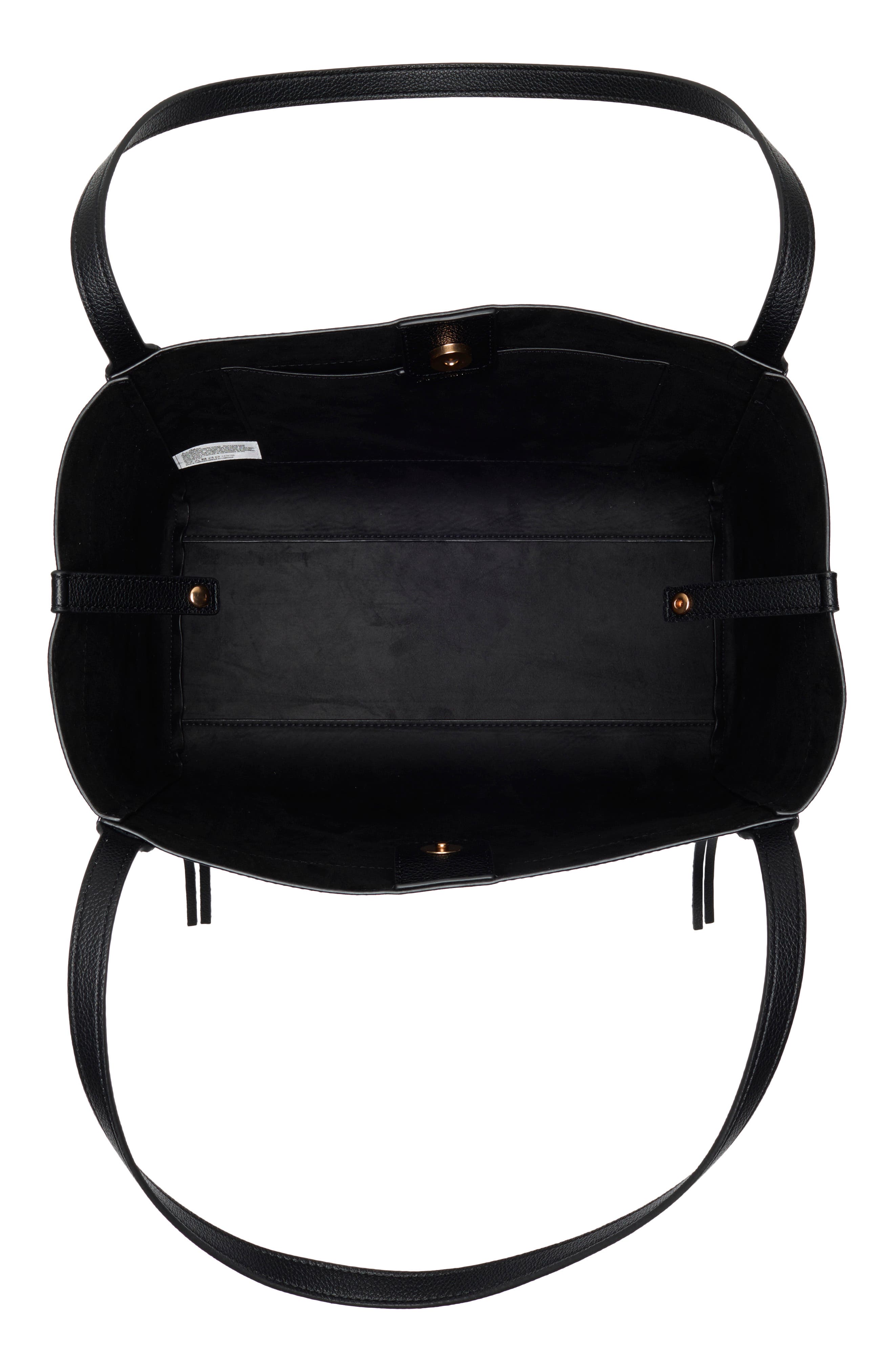 Sam Edelman Hellen Pebbled Leather Tote Bag, Alternate, color, Black