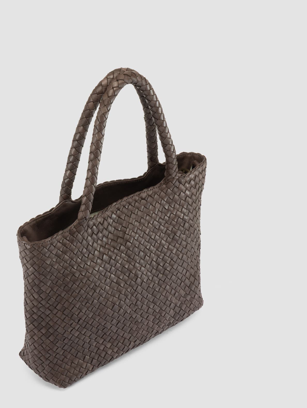 Officine Creative Raquel 001 Hand-Woven Shoulder Bag, Alternate, color, Brown