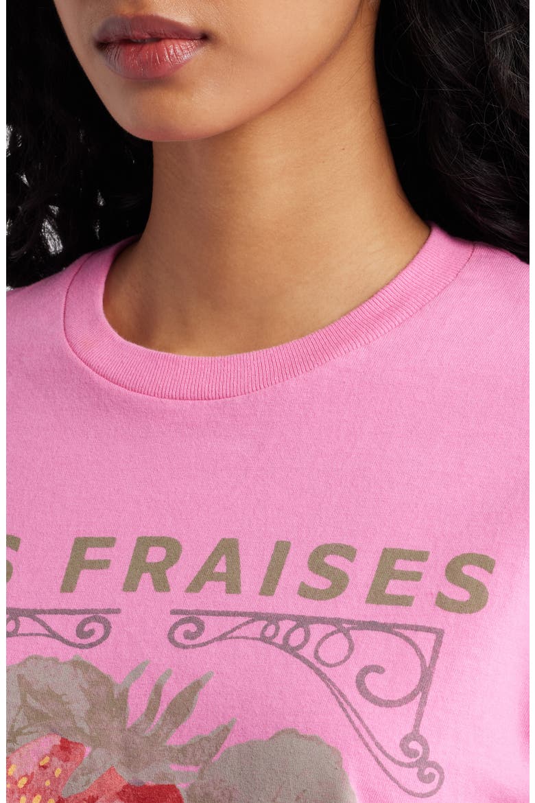 Des Fraises Marché Cotton Graphic T-Shirt, Alternate, color, AZALEA